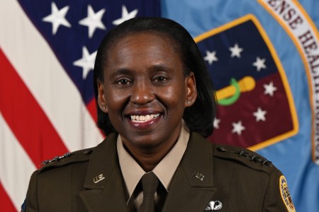 Lt. Gen. Telita Crosland, director of the Defense Health Agency, poses for her official portrait. She graduated from West Point in 1989 and entered as an Army Medical Corps officer in 1993.
